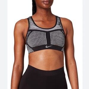 Nike Seamless Sports Bra Black Gray Size Small